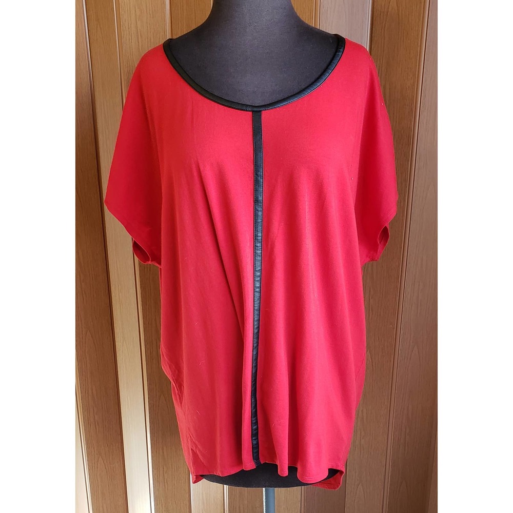 Chaus Sport size XL shirt sleeve red blouse